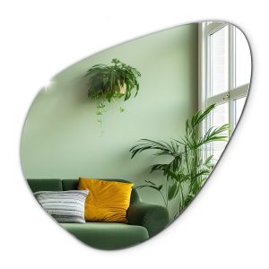 Nowoczesne Lustro Wiszące Organiczne do Przedpokoju 58×57,5 192993