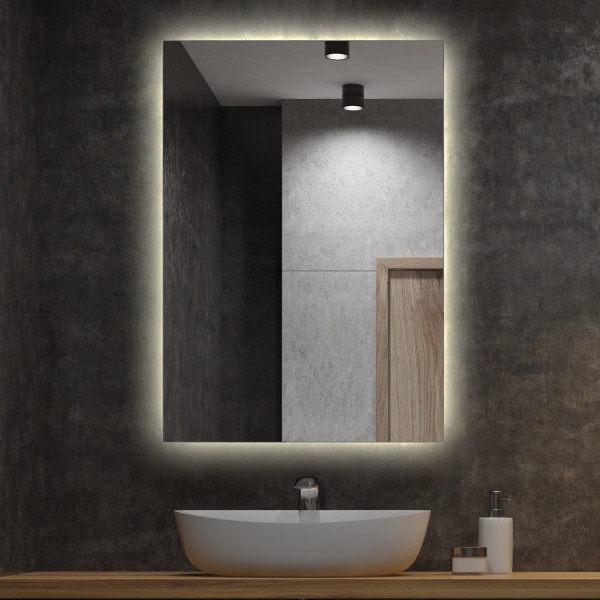 Nowoczesne Lustro z Podświetleniem LED 100x70 cm 110808