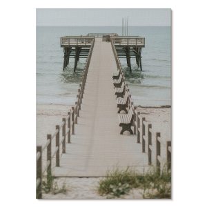 Nowoczesne plakaty A1 Minimalistyczny pomost prosto do morza 1007843