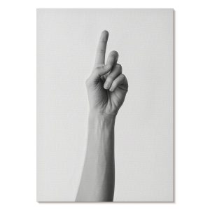 Nowoczesne plakaty A1 Monochromatyczna dłoń na tle pustym 1006880 Nowoczesne plakaty A1 Monochromatyczna dłoń na tle pustym 1006880