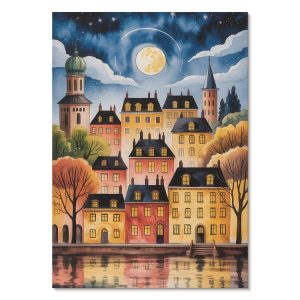 Nowoczesne plakaty A2 Miasto nocą księżyc niebo projektu CMYK Group 1015349 Nowoczesne plakaty A2 Miasto nocą księżyc niebo projektu CMYK Group 1015349