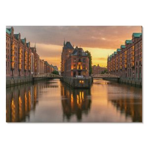 Nowoczesne plakaty A3 Spokojna woda cegła światło projektu Loli R. 1007887 Nowoczesne plakaty A3 Spokojna woda cegła światło projektu Loli R. 1007887