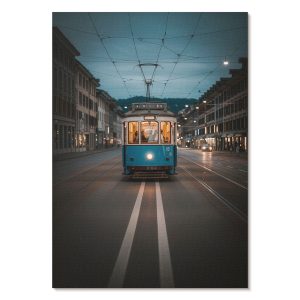 Nowoczesne plakaty A3 Wieczór miasto tramwaj światła retro energia 979757 Nowoczesne plakaty A3 Wieczór miasto tramwaj światła retro energia 979757