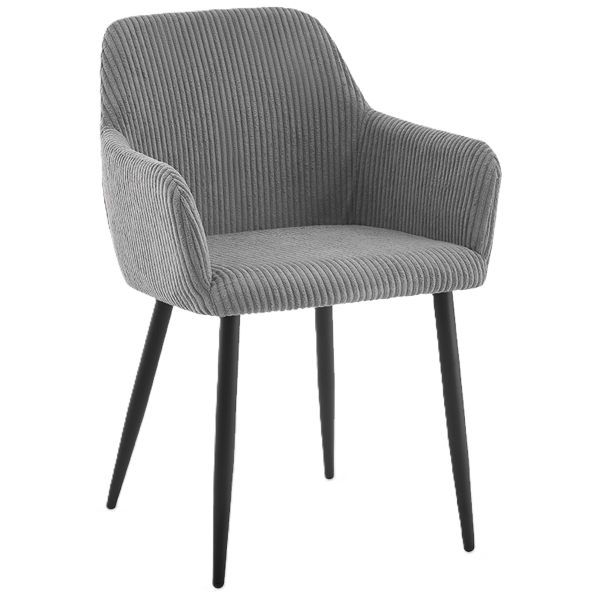 Nowoczesne stylowe krzesło kuchnia jadalnia salon KT206 Lotta sztruks szary 865095