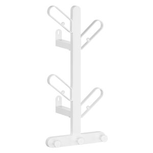 Nowoczesny Biały Wieszak Ścienny na Ubrania Stalowy 7 haczyków 41 cm 669266 Nowoczesny Biały Wieszak Ścienny na Ubrania Stalowy 7 haczyków 41 cm 669266