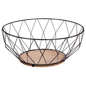 Nowoczesny czarny kosz na owoce z metalu 28 cm 764873 Nowoczesny czarny kosz na owoce z metalu 28 cm 764873