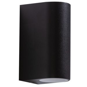 Nowoczesny kinkiet zewnętrzny Rimini czarna lampa ścienna 232675 Nowoczesny kinkiet zewnętrzny Rimini czarna lampa ścienna 232675