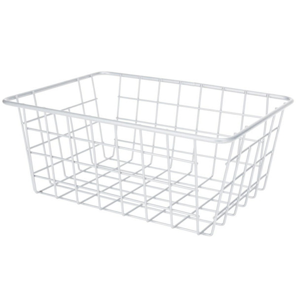 Nowoczesny koszyk metalowy jasnoszary 24x18x10cm 676596