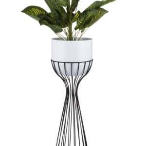 Nowoczesny kwietnik czarno biały 68 cm LOFT 89256 Nowoczesny kwietnik czarno biały 68 cm LOFT 89256