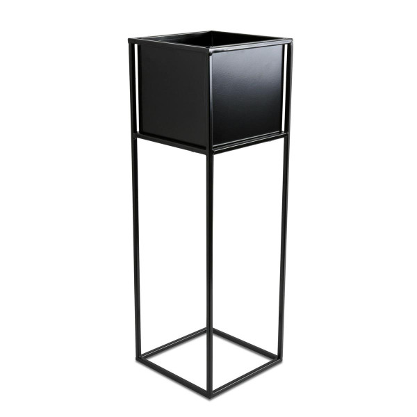Nowoczesny kwietnik stojak czarny 70 cm LOFT 88047