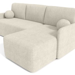 Nowoczesny narożnik BLUMEN boucle prawostronny – ecru 271845 Nowoczesny narożnik BLUMEN boucle prawostronny – ecru 271845