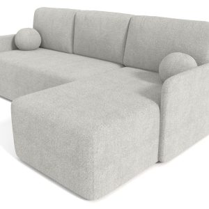 Nowoczesny narożnik BLUMEN boucle prawostronny – szary 271844 Nowoczesny narożnik BLUMEN boucle prawostronny – szary 271844