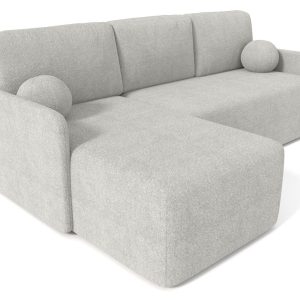 Nowoczesny narożnik BLUMEN boucle uniwerslny – szary 271826 Nowoczesny narożnik BLUMEN boucle uniwerslny – szary 271826