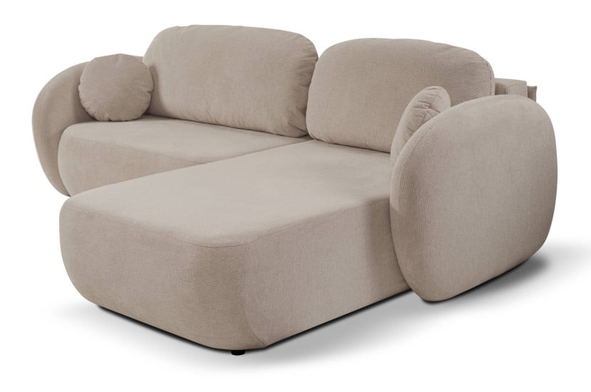 Nowoczesny narożnik rozkładany OLIVIO prawy - kolor cappuccino 748236