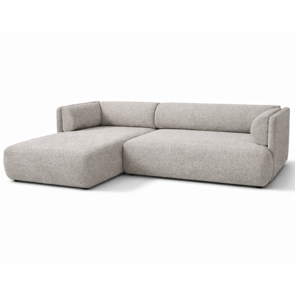 Nowoczesny narożnik z funkcją spania Cloud Mini Lewy rogówka boucle beż 1062597