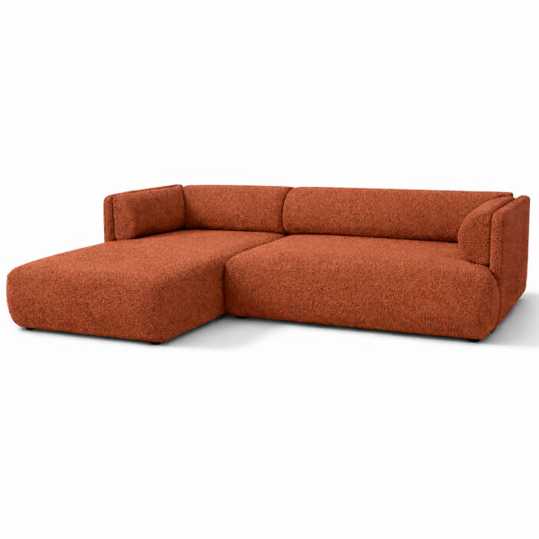 Nowoczesny narożnik z funkcją spania Cloud Mini Lewy rogówka boucle rudy 1062582