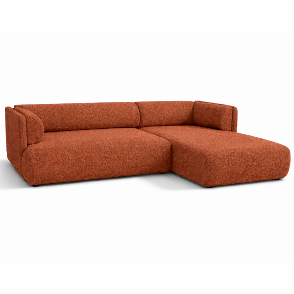 Nowoczesny narożnik z funkcją spania Cloud Mini Prawy rogówka boucle rudy 1062578
