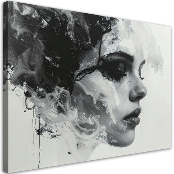 Nowoczesny obraz na płótnie canvas, Abstrakcyjny portret kobiety 90x60 891455