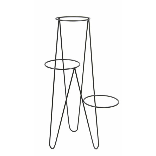 Nowoczesny potrójny kwietnik 95 cm czarny LOFT 88151