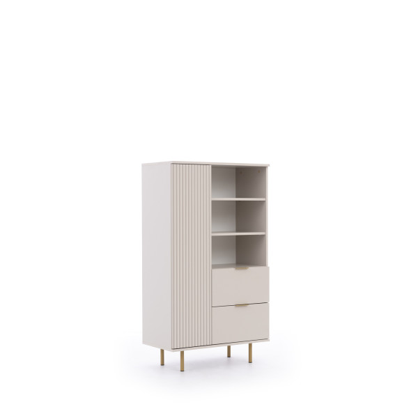 Nowoczesny regał Prestige R1D2SZ w kolorze beżowym 239552