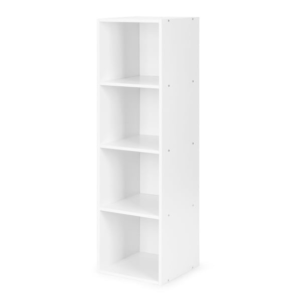 Nowoczesny regał szafka biała 4 półki loft 356772