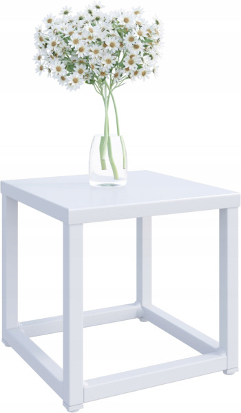 Nowoczesny Stojak Na Kwiaty 20x20x17 Loft Salon Biały 926453