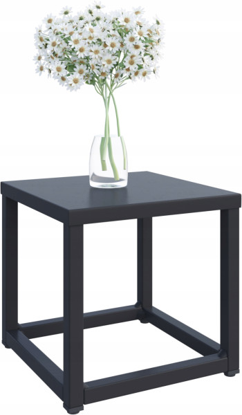 Nowoczesny Stojak Na Kwiaty 20x20x17 Loft Salon Czarny 926476