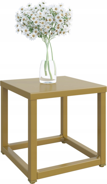 Nowoczesny Stojak Na Kwiaty 20x20x17 Loft Salon Złoty 926461
