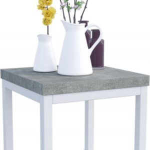 Nowoczesny Stojak Na Kwiaty 20x20x19 Loft Salon Biały+Beton Jasny 926500 Nowoczesny Stojak Na Kwiaty 20x20x19 Loft Salon Biały+Beton Jasny 926500