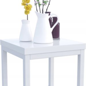 Nowoczesny Stojak Na Kwiaty 20x20x19 Loft Salon Biały+Biały Połysk 926479