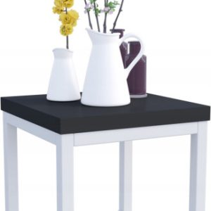 Nowoczesny Stojak Na Kwiaty 20x20x19 Loft Salon Biały+Czarny MiniPearl 926450