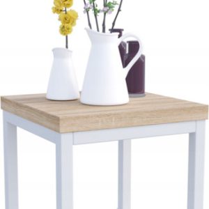 Nowoczesny Stojak Na Kwiaty 20x20x19 Loft Salon Biały+Dąb Sonoma 926505