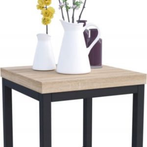 Nowoczesny Stojak Na Kwiaty 20x20x19 Loft Salon Czarny+Dąb Sonoma 926492