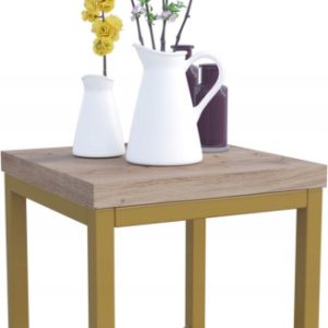 Nowoczesny Stojak Na Kwiaty 20x20x19 Loft Salon Złoty+Dąb Artisan 926456 Nowoczesny Stojak Na Kwiaty 20x20x19 Loft Salon Złoty+Dąb Artisan 926456