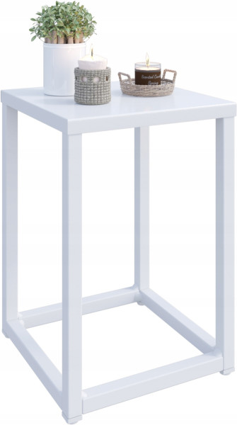 Nowoczesny Stojak Na Kwiaty 20x20x27 Loft Salon Biały 926484