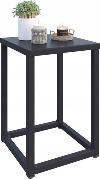 Nowoczesny Stojak Na Kwiaty 20x20x27 Loft Salon Czarny 926481