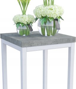 Nowoczesny Stojak Na Kwiaty 20x20x29 Loft Salon Biały+Beton Jasny 931819 Nowoczesny Stojak Na Kwiaty 20x20x29 Loft Salon Biały+Beton Jasny 931819