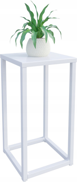 Nowoczesny Stojak Na Kwiaty 20x20x37 Loft Salon Biały 926471