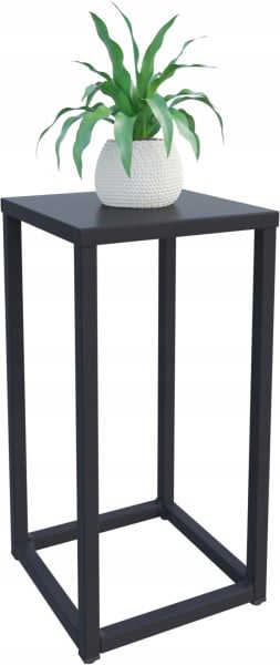 Nowoczesny Stojak Na Kwiaty 20x20x37 Loft Salon Czarny 926463