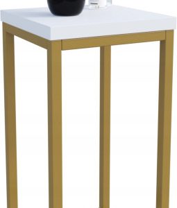 Nowoczesny Stojak Na Kwiaty 20x20x39 Loft Salon Złoty+Biały Mat 931832 Nowoczesny Stojak Na Kwiaty 20x20x39 Loft Salon Złoty+Biały Mat 931832