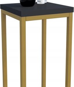 Nowoczesny Stojak Na Kwiaty 20x20x39 Loft Salon Złoty+Czarny MiniPearl 931801