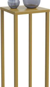 Nowoczesny Stojak Na Kwiaty 20x20x57 Loft Salon Złoty 934313