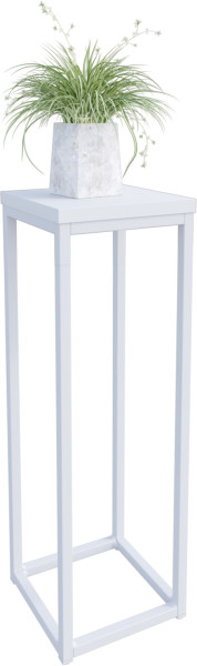 Nowoczesny Stojak Na Kwiaty 20x20x59 Loft Salon Biały+Biały Mat 963557