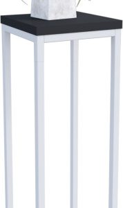 Nowoczesny Stojak Na Kwiaty 20x20x59 Loft Salon Biały+Czarny MiniPearl 963568