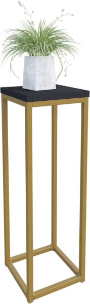 Nowoczesny Stojak Na Kwiaty 20x20x59 Loft Salon Złoty+Czarny MiniPearl 963531