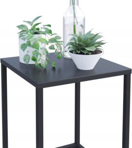 Nowoczesny Stojak Na Kwiaty 30x30x37 Loft Salon Czarny 926447