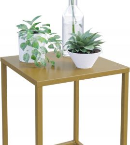 Nowoczesny Stojak Na Kwiaty 30x30x37 Loft Salon Złoty 926495