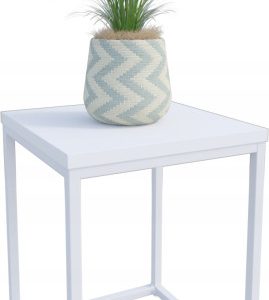 Nowoczesny Stojak Na Kwiaty 30x30x39 Loft Salon Biały+Biały Mat 934274