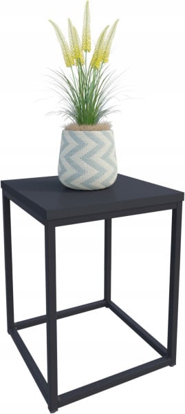 Nowoczesny Stojak Na Kwiaty 30x30x39 Loft Salon Czarny+Czarny MiniPearl 934297