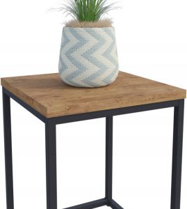 Nowoczesny Stojak Na Kwiaty 30x30x39 Loft Salon Czarny+Dąb Lancelot 934296 Nowoczesny Stojak Na Kwiaty 30x30x39 Loft Salon Czarny+Dąb Lancelot 934296